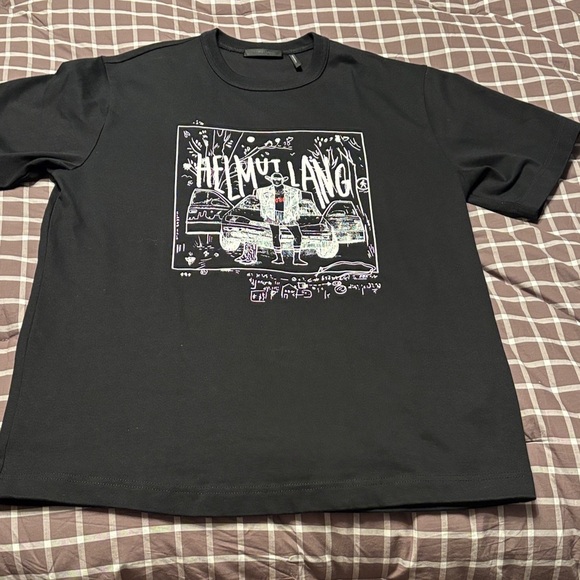 BNNW Helmut Lang Scribbled Cowboy Logo Tee 'Black' - Picture 2 of 8